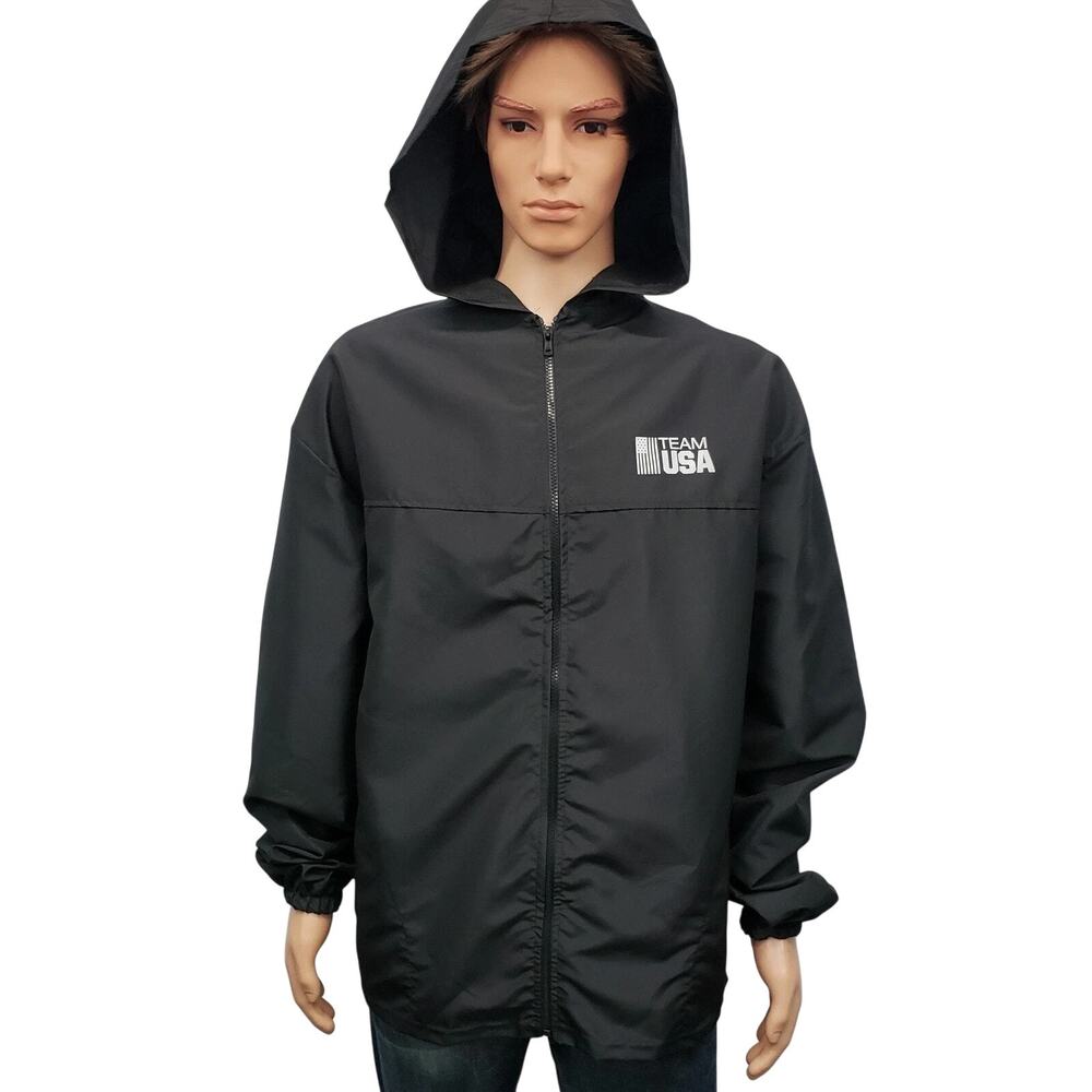 NWOT United States Olympic Team Windbreaker Jacket Hoodie 3XL Made in USA VTG - Picture 2 of 12